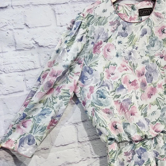 Lisa‎ II Vintage Floral Print Dress Cottage Core Long Sleeve Maxi Dress - Picture 4 of 11